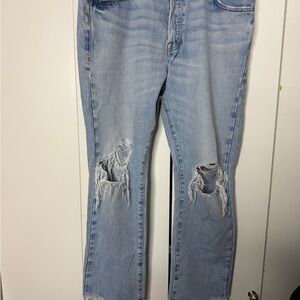 Frame Denim Light Blue Straight Leg Jeans